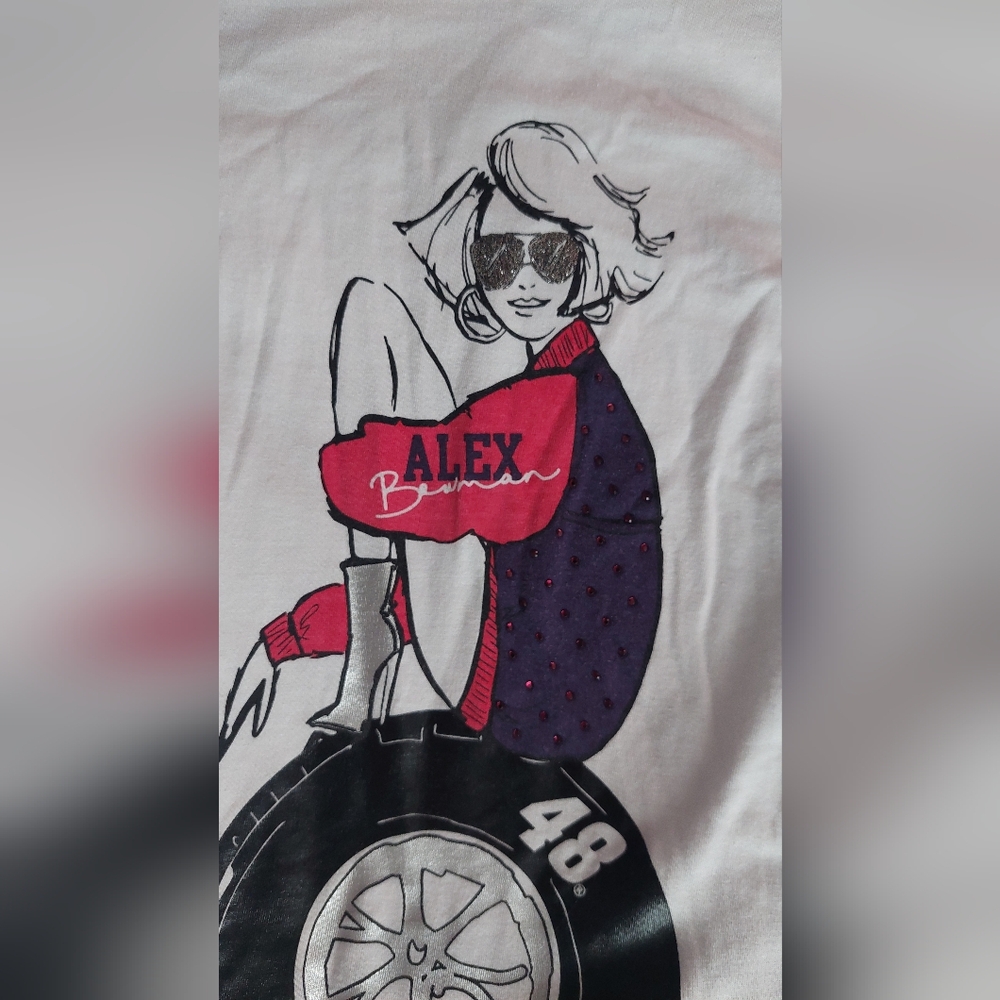 GIII 4Her Alex Bowman #43 NASCAR Embellished Graphic Tee